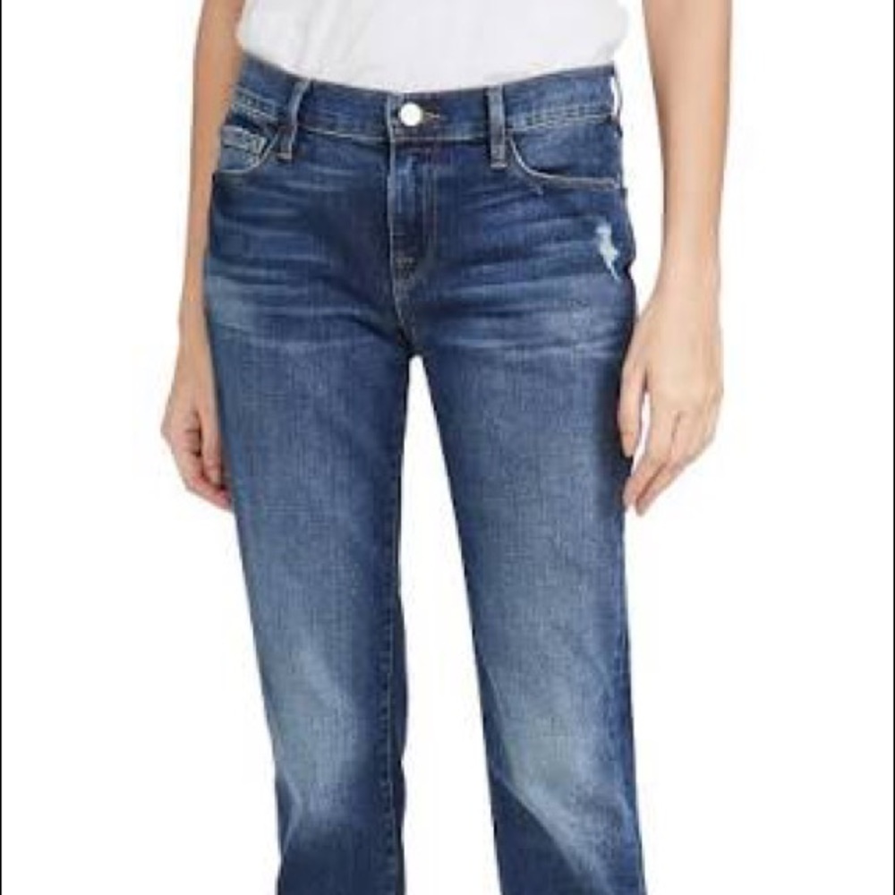 Frame Denim, Le Garçon boyfriend midrise jeans, size 29, dark blue